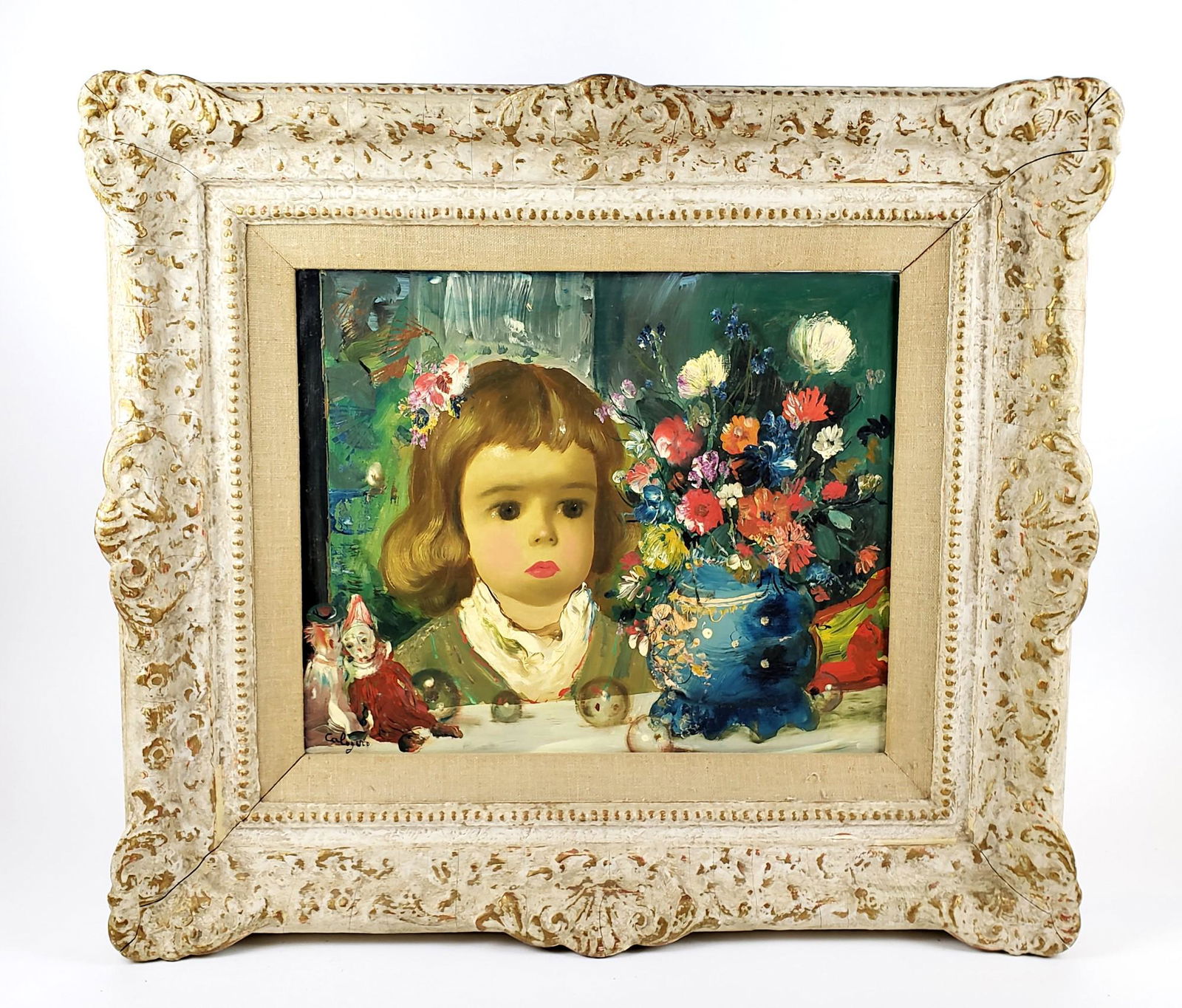 Magnificent Oil on Canvas "Little Mona" Signed Jean (1 of 7)