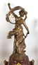 19th C. Aug. Moreau 3 Pc. Figural Bronze & Rouge Marble - 7