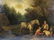 18th C. George Morland Signed Oil on Canvas "Farm - 2