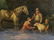 18th C. George Morland Signed Oil on Canvas "Farm - 3
