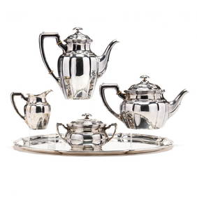 5 pc. German .800 Silver Tea & Coffee Service (1 of 10)