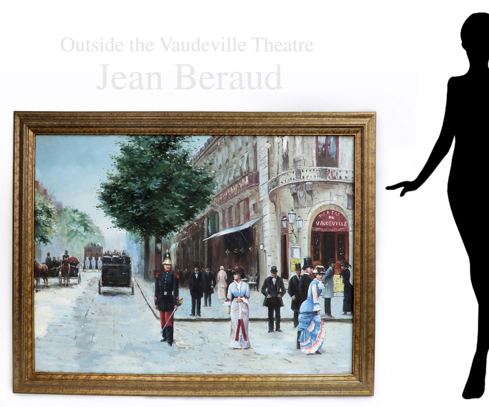 Large Oil on Canvas Painting  after Jean Beraud (1 of 6)
