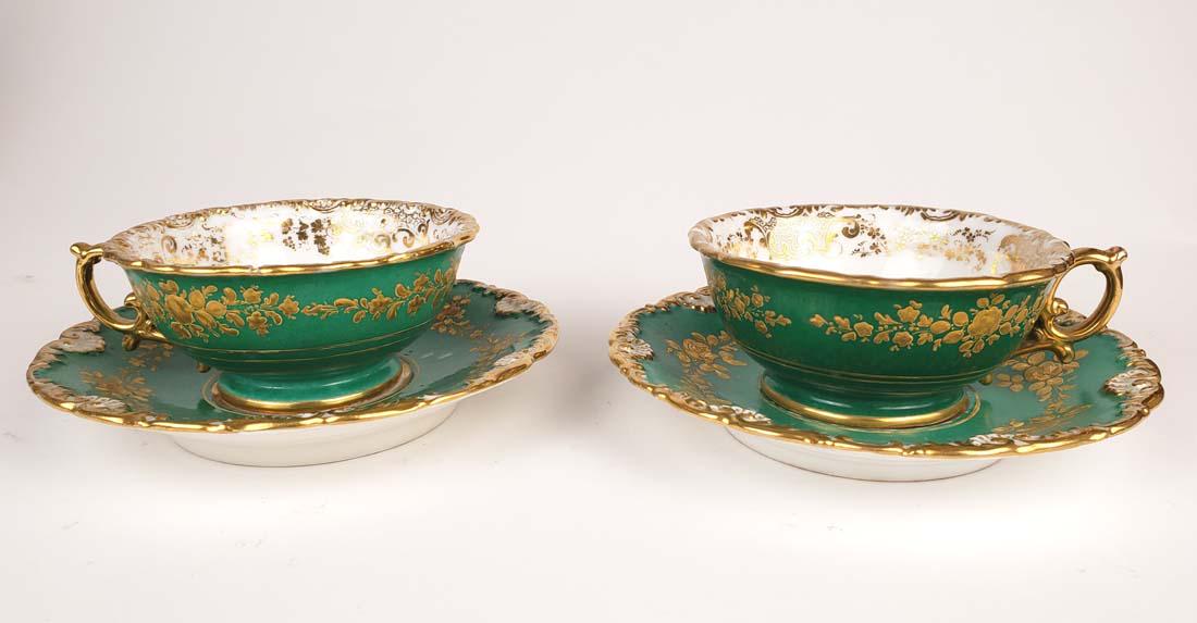 Pair of 19th C. Jacob Petit Porcelain Cups & Saucers (1 of 4)