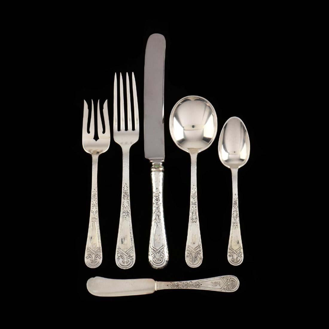 72 Pc. Gorham "Somerset" Sterling Silver Flatware Set (1 of 4)