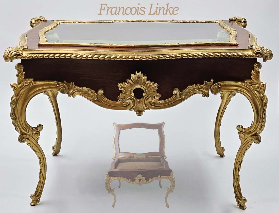 19th C. French Dore Bronze Hinged Ladies Jewel Box Signed By Francois Linke (1 of 8)