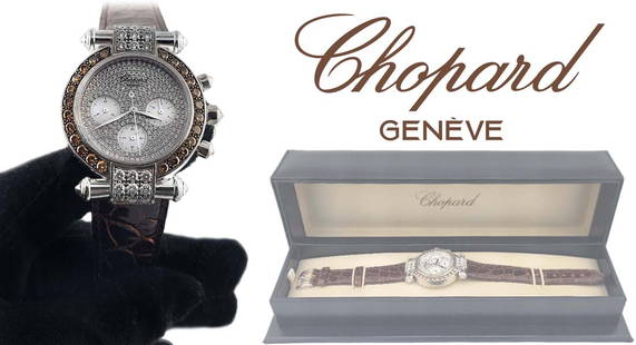 Chopard Imperiale Limited Edition 18k Gold Diamond Pave Dial Unisex Watch: Chopard Imperiale Limited Edition 18k Gold Diamond Pave Dial Unisex Watch Original Retail Price at $84,250. Brand New Chopard Alligator Strap18Diamonds=1.27ct FC24Diamonds=1.44ct FC24Diamonds=2.35ct F