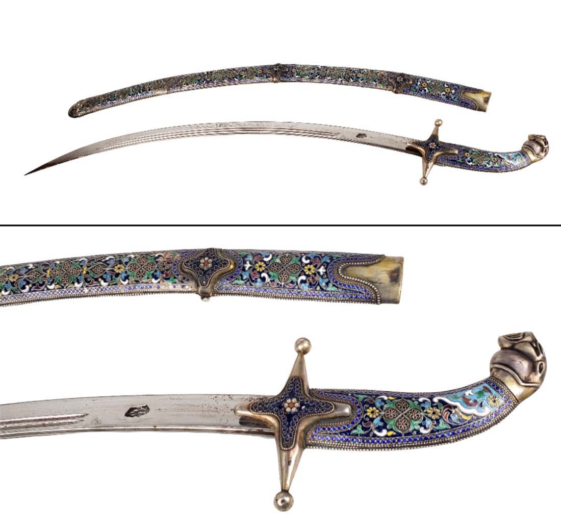 Magnificent 19th C. Russian Enamel Sword (1 of 12)