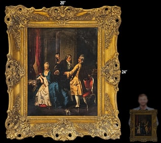 19th C. French Oil On Canvas Painting