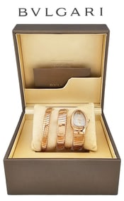Bvlgari Serpenti Tubogas (36mm) 18K 750 Rose Gold Diamond Bezel & Dial