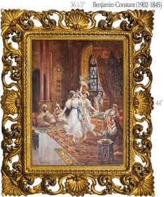 19th C. Jean Joseph Benjamin Constant (1845-1902) Oil On Canvas Painting