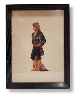 Signed Guatemalan Fredrick Crocker Lithograph: Signed Guatemalan Fredrick Crocker Lithograph. W 11 1/4" x L 14 3/4"