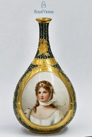 19th C. Hand Painted Royal Vienna Porcelain Vase Signed By Wagner