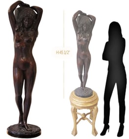 Large 19th C. Italian Statue Signed By A. De Luca, Pedestal not included