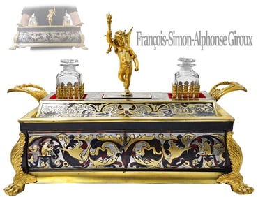 Large 19th C. French Alphonse Giroux inkwell