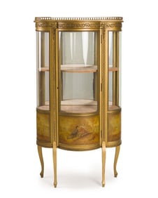 Late 19th C. Vernis Martin Vitrine