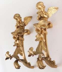 Pair of Late 19th C. French Bronze Wall Sconces