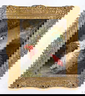 19th C. Oil on Board "Portrait of Queen Adelaide" Harlon School Painting: 19th C. Oil on Board "Portrait of Queen Adelaide" Harlon School Painting. The frame measures 20 3/4" x 17 1/4" and the canvas measures 15 1/4" x 12 1/4"