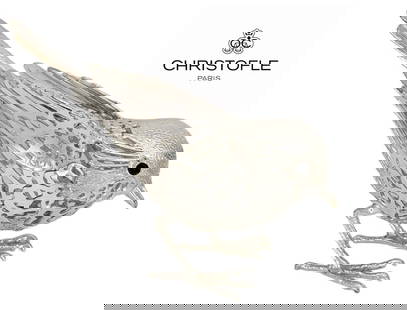 La Fauvette Christofle Silver Plated Bird 'Lumiere' collection: La Fauvette Christofle Silver Plated Bird 'Lumiere' collection. H 3" x W 2" x L 3 7/8"