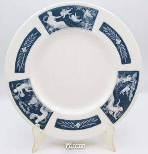 Pate Sur Pate Minton Porcelain Plate: Pate Sur Pate Minton Porcelain Plate. D 9"