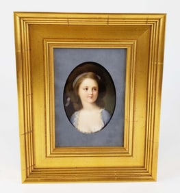 19th C. KPM Oval Plaque Signed Wagner