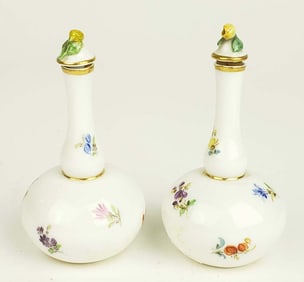 Pair of 19th C. Meissen Porcelain Vases