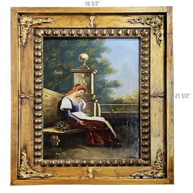 19th C. French Oil On Canvas Painting, Signed