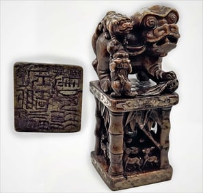 19th C. Chinese Soap Stone Carving Seal Stamp