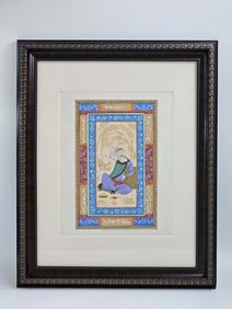 Persian miniature Painting Watercolor & Gouache Signed By Koroush Samadi