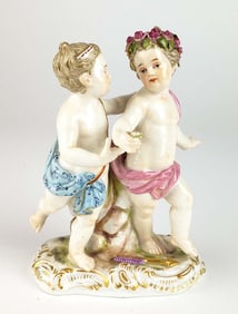 19th C. Meissen Porcelian Group