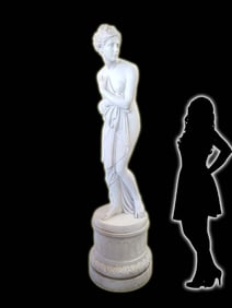 A Monumental Bisque Statue of Nude Woman