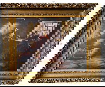 Large Henry John Dobson (British, 1858-1928) Oil On Canvas Painting