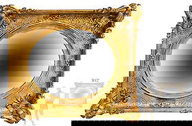 Large 19th C. French Giltwood Oval Mirror: Large 19th C. French Giltwood Oval Mirror. 38 1/2" x 34"