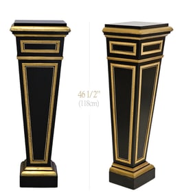 Pair Of French Louis XIV Style Bronze Mounted Pedestals