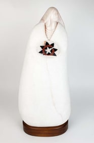 Marble Statue of Indian Woman. American, signed Nicola