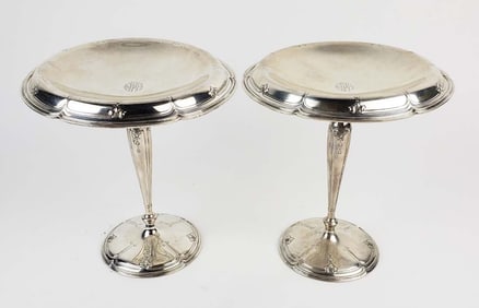 Pair of Sherve & Co. Sterling Silver Weighted Tazzas