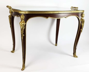 19th. F. Linke Kingwood & Gilt Bronze Tea Table