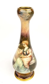 19th C. Viennese Enamel Vase