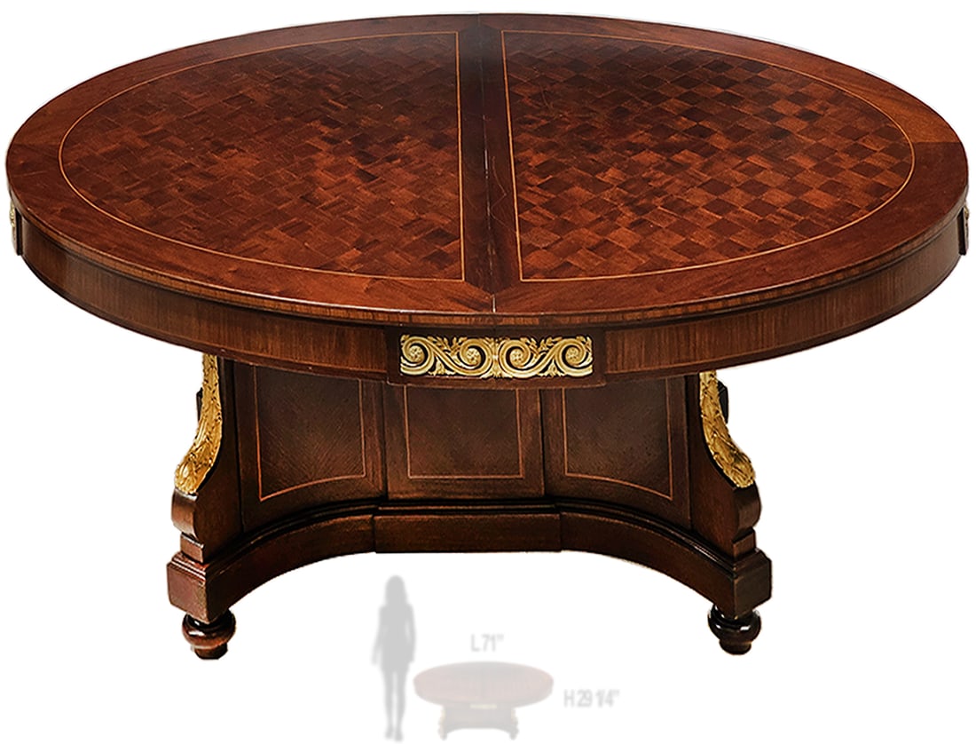 19th C. French Bronze Mounted Dining Table (1 of 7)