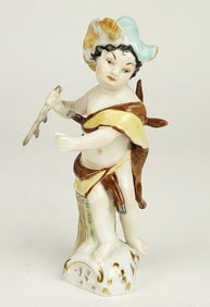 19th C. KPM Porcelain Figure of Hunter