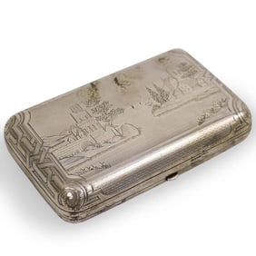 A Russian 84 Silver Cigarette Box