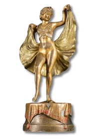 19th C. Franz Xaver Bergman Bronze Figure of Oriental Dancer