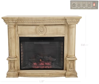Realistic Electric Fireplace Freestanding Mantel