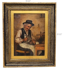 19th C. Italian, 1885-1968) Ezio Ricci Oil On Canvas Painting