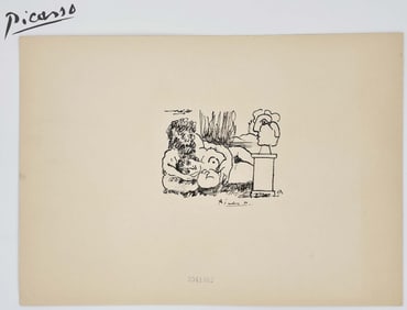 Picasso 'Escultor En Reposso' Etching Lithography Print, Signed
