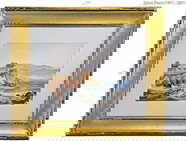 American Edgar Alwin Payne (1883-1947) Coastal Watercolor Painting