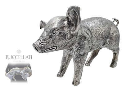 M. Buccellati (2,229g) Sterling Silver Piglet Figurine