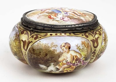 19th C. Viennese Enamel on Silver Box