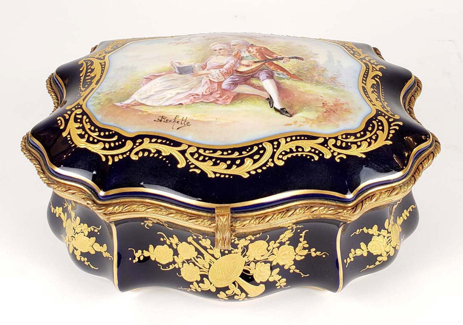 Large 19th C. Sevres Porcelain Jewelry Box (1 of 6)