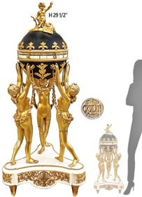 Large 19th C. French Maison Colin Et Jollet & Cie Tole Revolving Dial