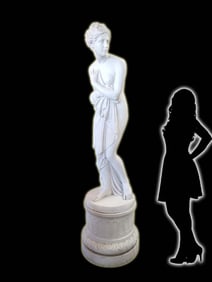 A Monumental Bisque Statue of Nude Woman